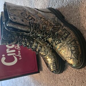 Circus by Sam Edelman Gold Combat Boots